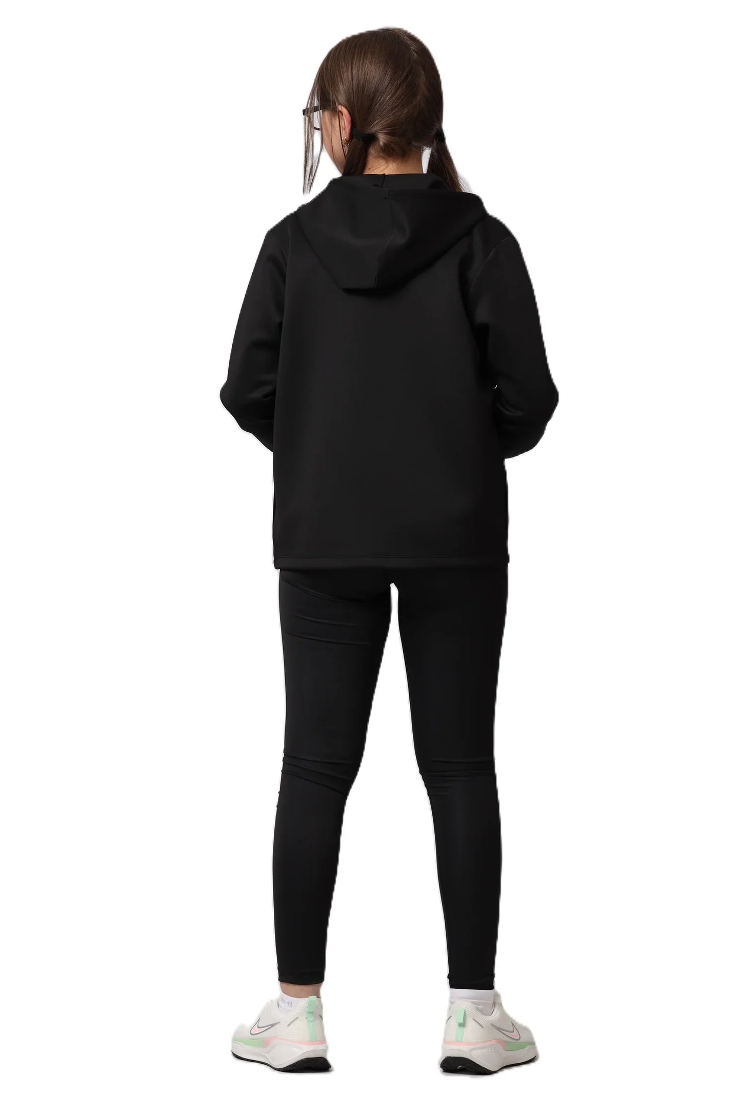 Girls  Zip-Up Sweatshirt – Sporty Contrast Trim Jacket