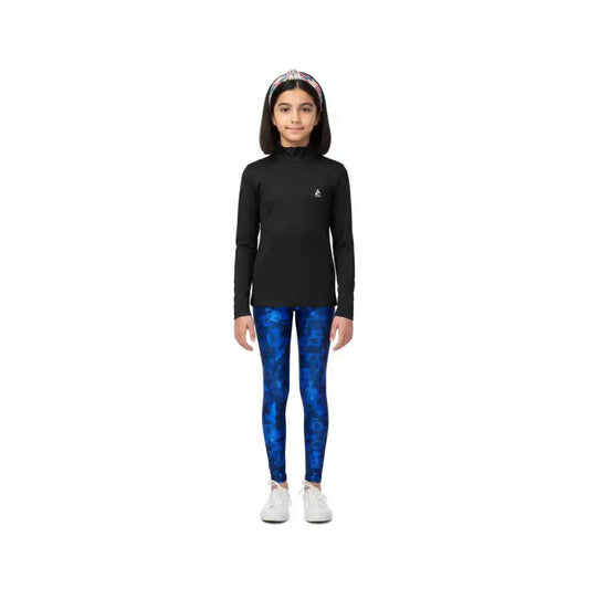 Black Blue Girls Sporty Set