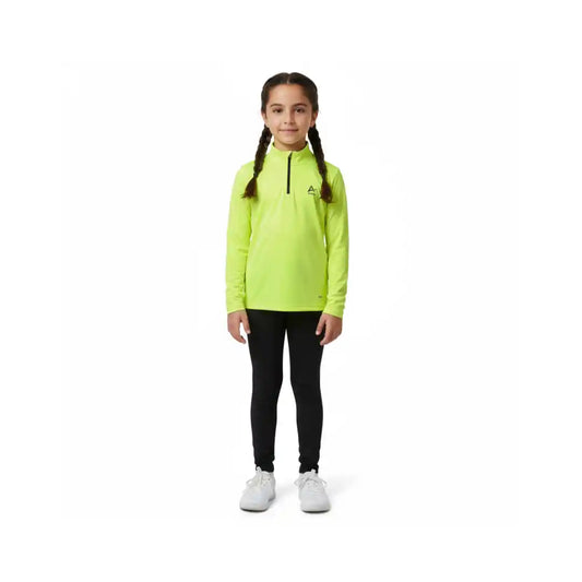 NeonYellow Black Girls Sporty Set