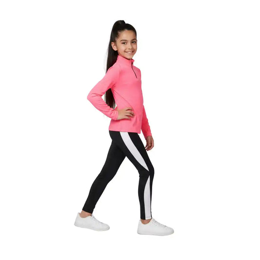 Pink Black&white Girls Sporty Set