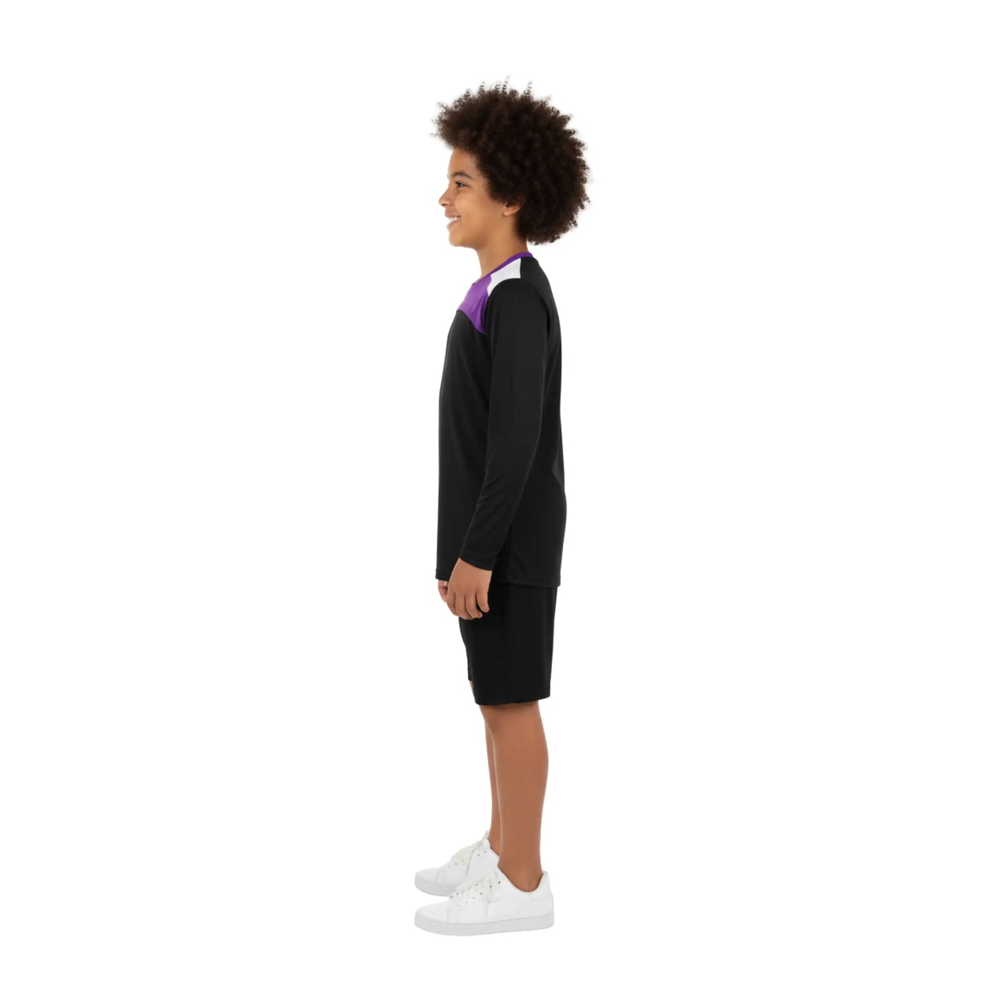 Boys Long Sleeve Performance T-Shirt – with Neon Accents